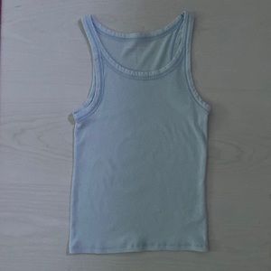 American Eagle Light Blue Ribbed Tank.
